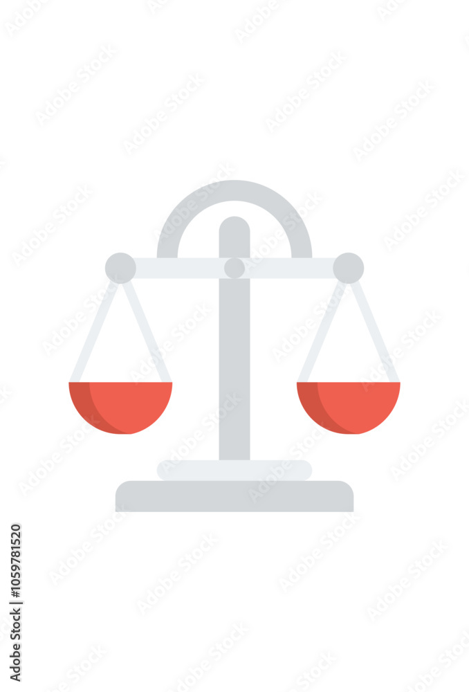 simple balance icon for economics and justice