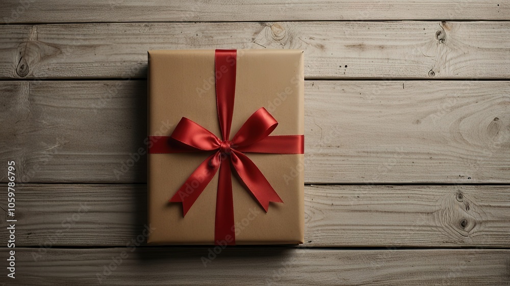 Fototapeta premium Greeting card christmas mockup with fir tree branches on dark wooden background