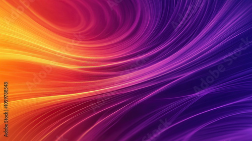 Wallpaper Mural Vibrant gradient background with swirling lines in purple and orange, creating an abstract wallpaper design Torontodigital.ca