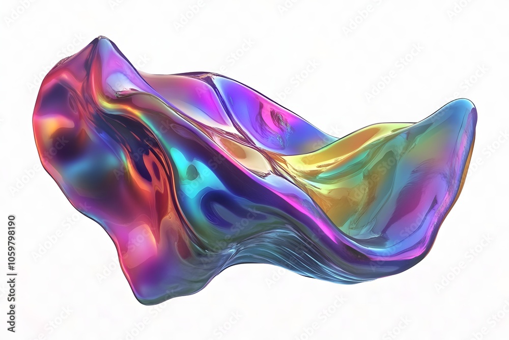 Obraz premium Gradient liquid abstract squared Holo Holographic background with halftone dots design Watercolor ombre gradient pattern design 3d geometric shapes background Abstract background generative AI