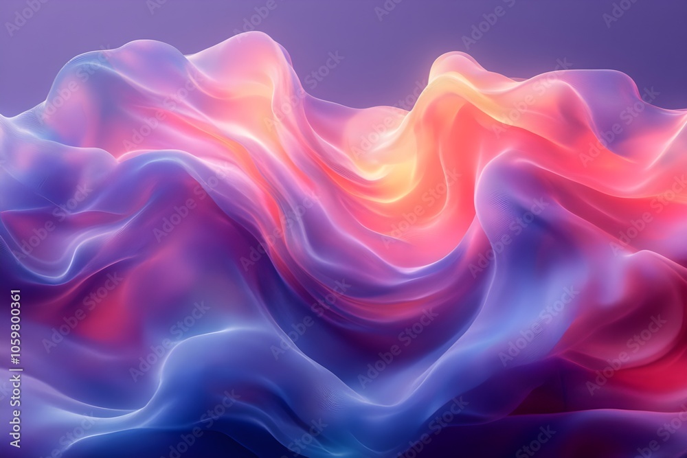 Obraz premium Gradient liquid abstract squared Holo Holographic background with halftone dots design Watercolor ombre gradient pattern design 3d geometric shapes background Abstract background generative AI