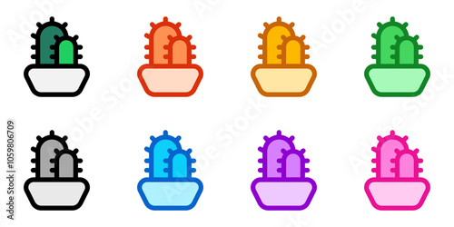 Editable cactus, indoor plant vector icon. Part of a big icon set family. Perfect for web and app interfaces, presentations, infographics, etc