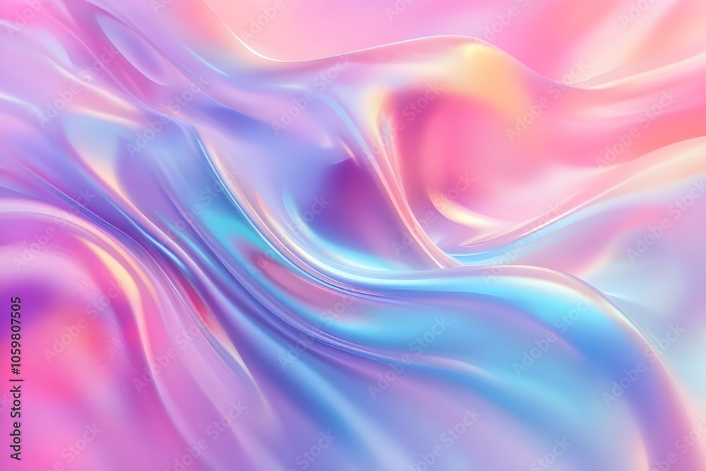 Fototapeta premium Gradient liquid abstract squared Holo Holographic background with halftone dots design Watercolor ombre gradient pattern design 3d geometric shapes background Abstract background generative AI