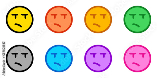 Editable upset, angry, frowned face vector icon. Part of a big icon set family. Perfect for web and app interfaces, presentations, infographics, etc