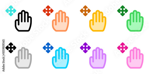 Editable hand move vector icon. Part of a big icon set family. Perfect for web and app interfaces, presentations, infographics, etc