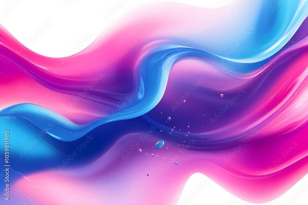 Obraz premium Gradient liquid abstract squared Holo Holographic background with halftone dots design Watercolor ombre gradient pattern design 3d geometric shapes background Abstract background generative AI