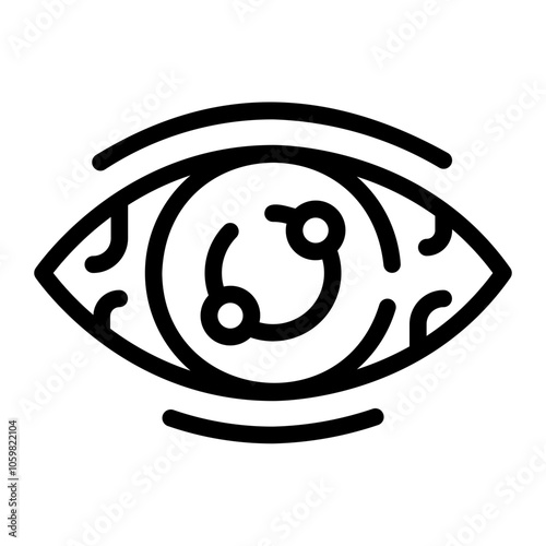 glaucoma line icon