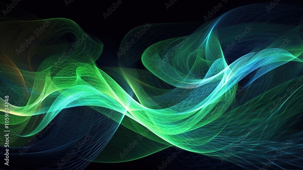 Fototapeta premium Abstract 3D Swirls of Light in Vibrant Colors