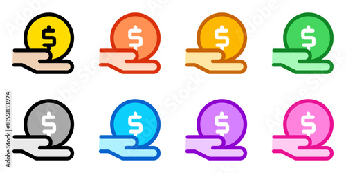 Editable donation hand gesture vector icon. Part of a big icon set family. Perfect for web and app interfaces, presentations, infographics, etc