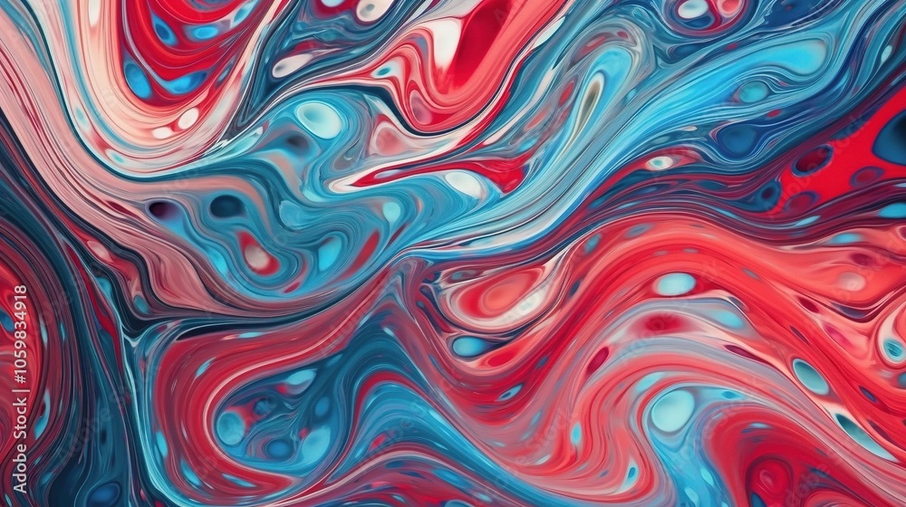 Fototapeta premium Abstract Colorful Swirl Background in Red and Blue