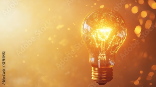Glowing Light Bulb, Inspiration and Creativity