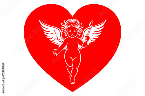 Valentine Cupid | isolated vector illustration on white background