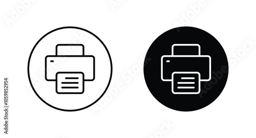 Printer vector icon. Printer symbol icon