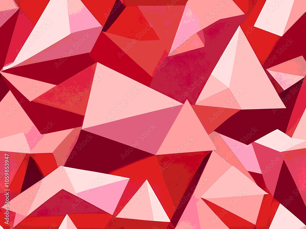 Obraz premium Abstract triangle red pink shape background