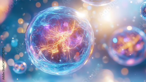 Visualizing NAD+: Holographic Representation of Cellular Energy Boost and Metabolic Health for Aging photo