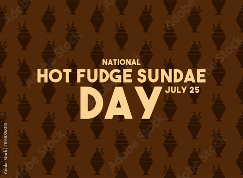 National Hot Fudge Sundae Day. July 25. Seamless pattern.