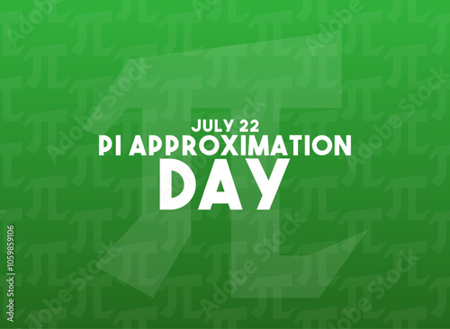 Pi Approximation Day. July 22. Seamless pattern. Gradient background.