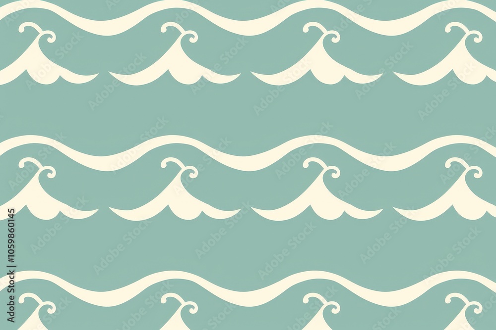 A blue and white pattern of waves A blue and white pattern of waves