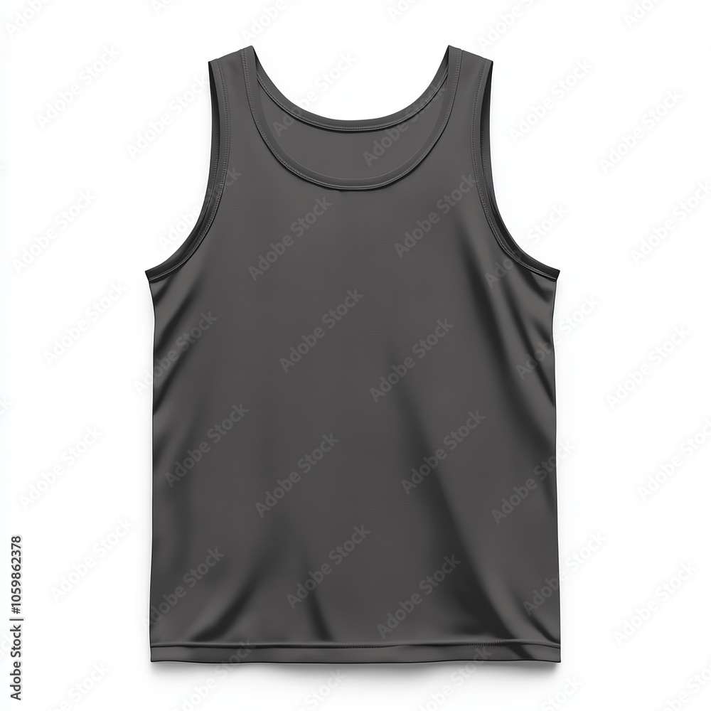 realistic high quality Grey tank top mockup isolated realistic high quality Grey tank top mockup isolated