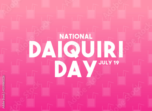 National Daiquiri Day. July 19. Seamless pattern. Gradient background.