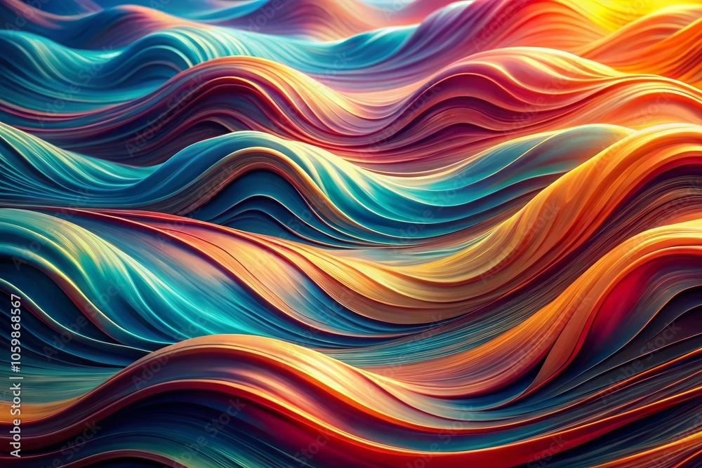 Obraz premium abstract wavy liquid background , Ai generated image