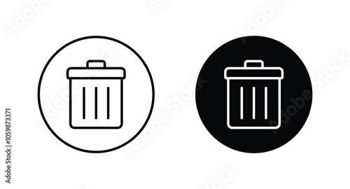 trash can icon set. Delete icon vector