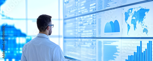 IT Professional Analyzing Cloud Analytics Data