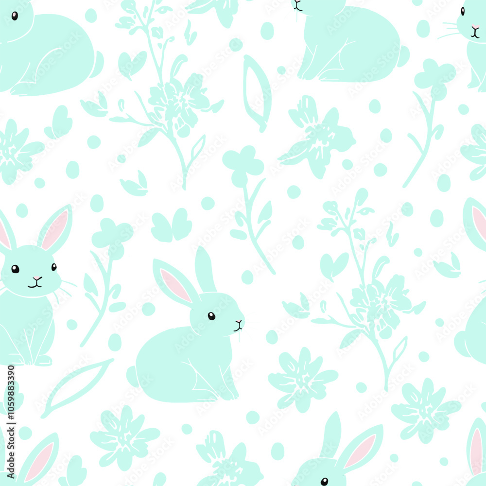 Obraz premium Easter pattern. Seamless Easter vector pattern for decoration