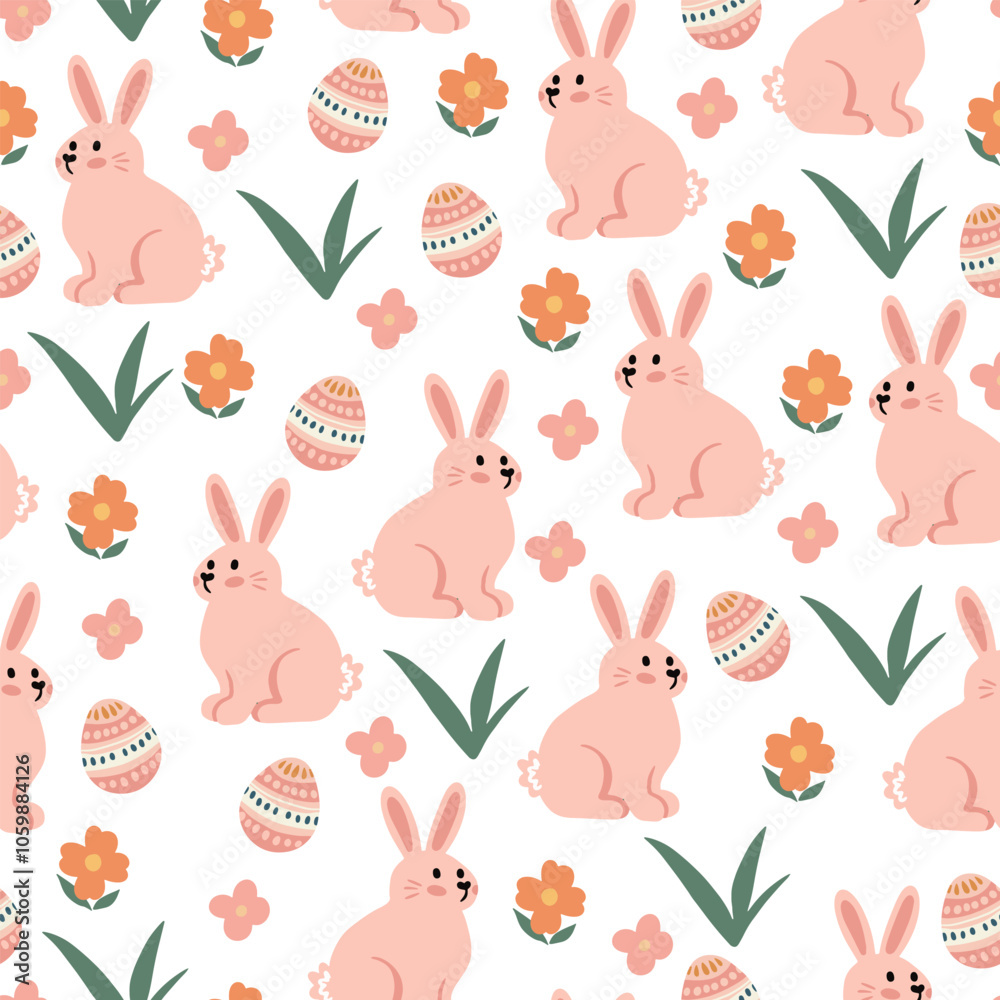 Obraz premium Easter pattern. Seamless Easter vector pattern for decoration