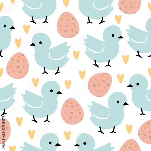 Easter pattern. Seamless Easter vector pattern for decoration