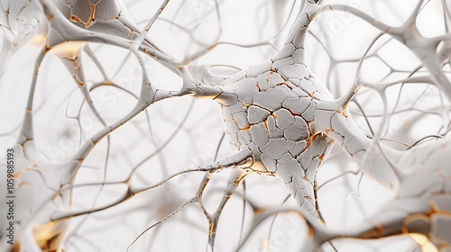 Detailed 3D rendering of a nephron structure, showcasing its intricate components including the glomerulus, tubules, and loop of Henle, essential for kidney function.