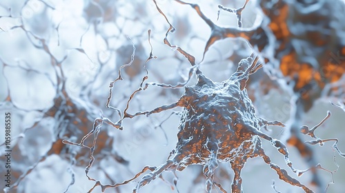 Detailed 3D rendering of a nephron structure, showcasing its intricate components including the glomerulus, tubules, and loop of Henle, essential for kidney function.