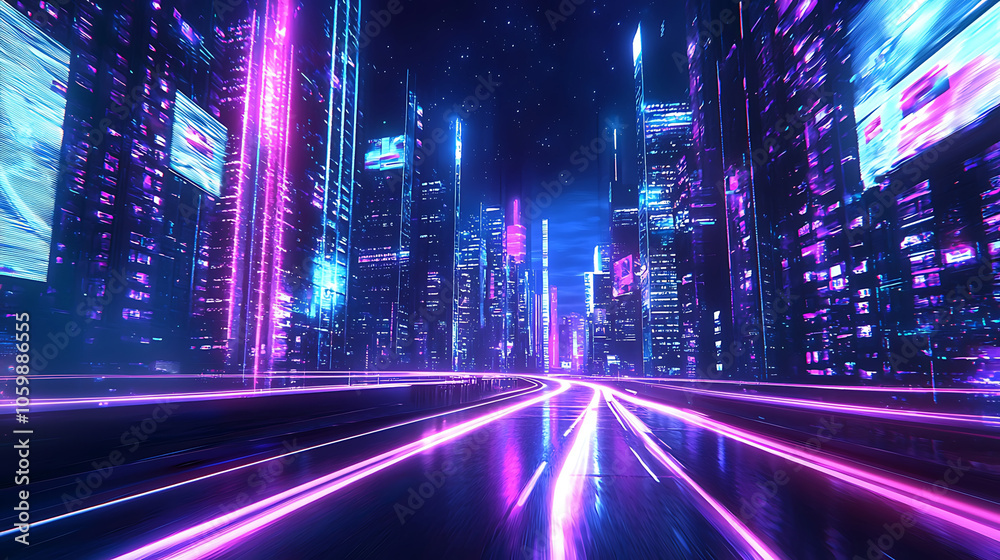 Naklejka premium future city
