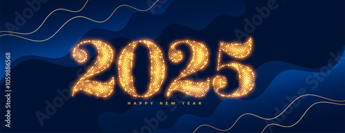 golden sparkling 2025 new year eve wallpaper design