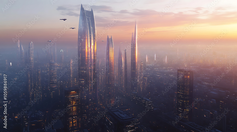 Naklejka premium future city