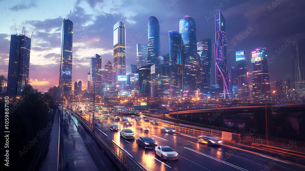 Obraz premium future city