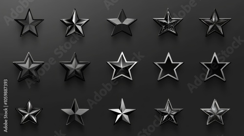95.Stars Icon Collection. Different Star Shapes. Black Stars Icon Set. Sparkle Star Icon Set. Falling Stars