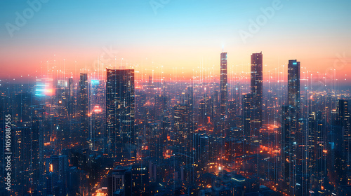 Wallpaper Mural digital city Torontodigital.ca