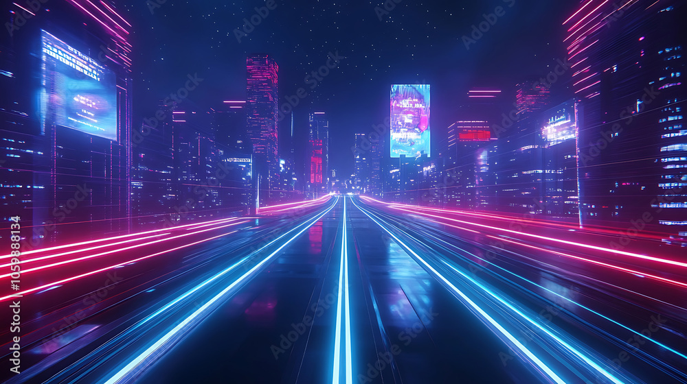 Obraz premium digital city
