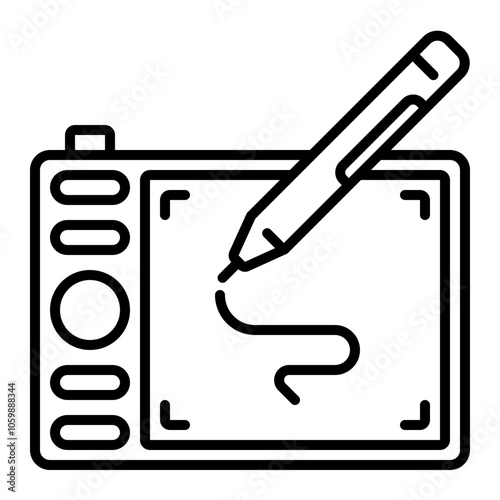 illustration of a pen tablet