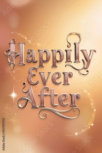 Happily Ever After: A Romantic Typography Design photo