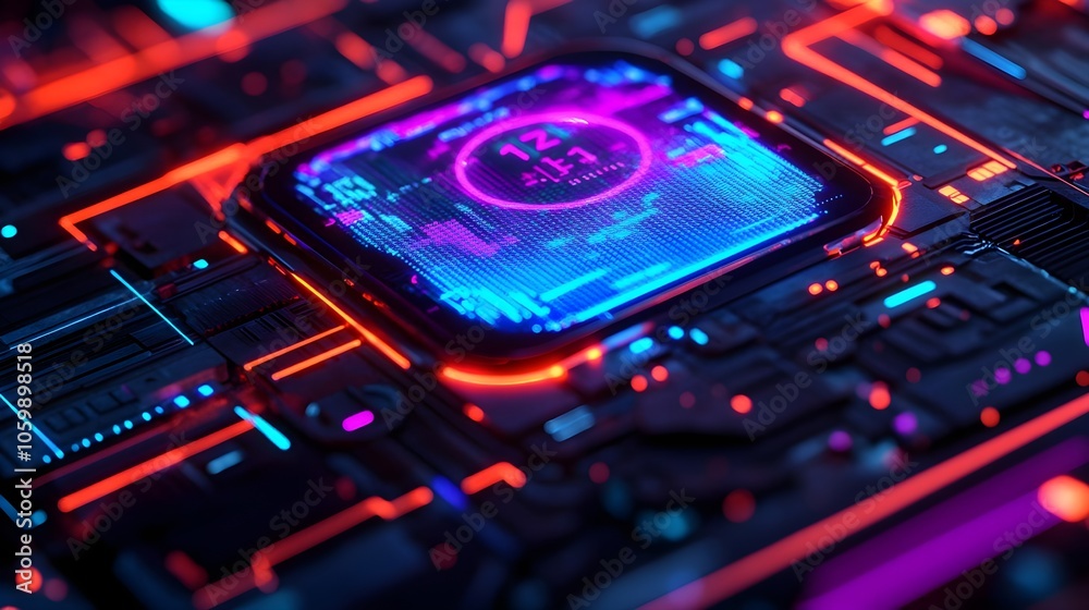 Fototapeta premium Futuristic Circuit Board