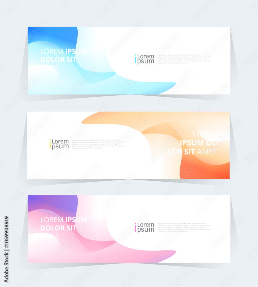 Fototapeta premium Geometric banner design with Vector presentation template.