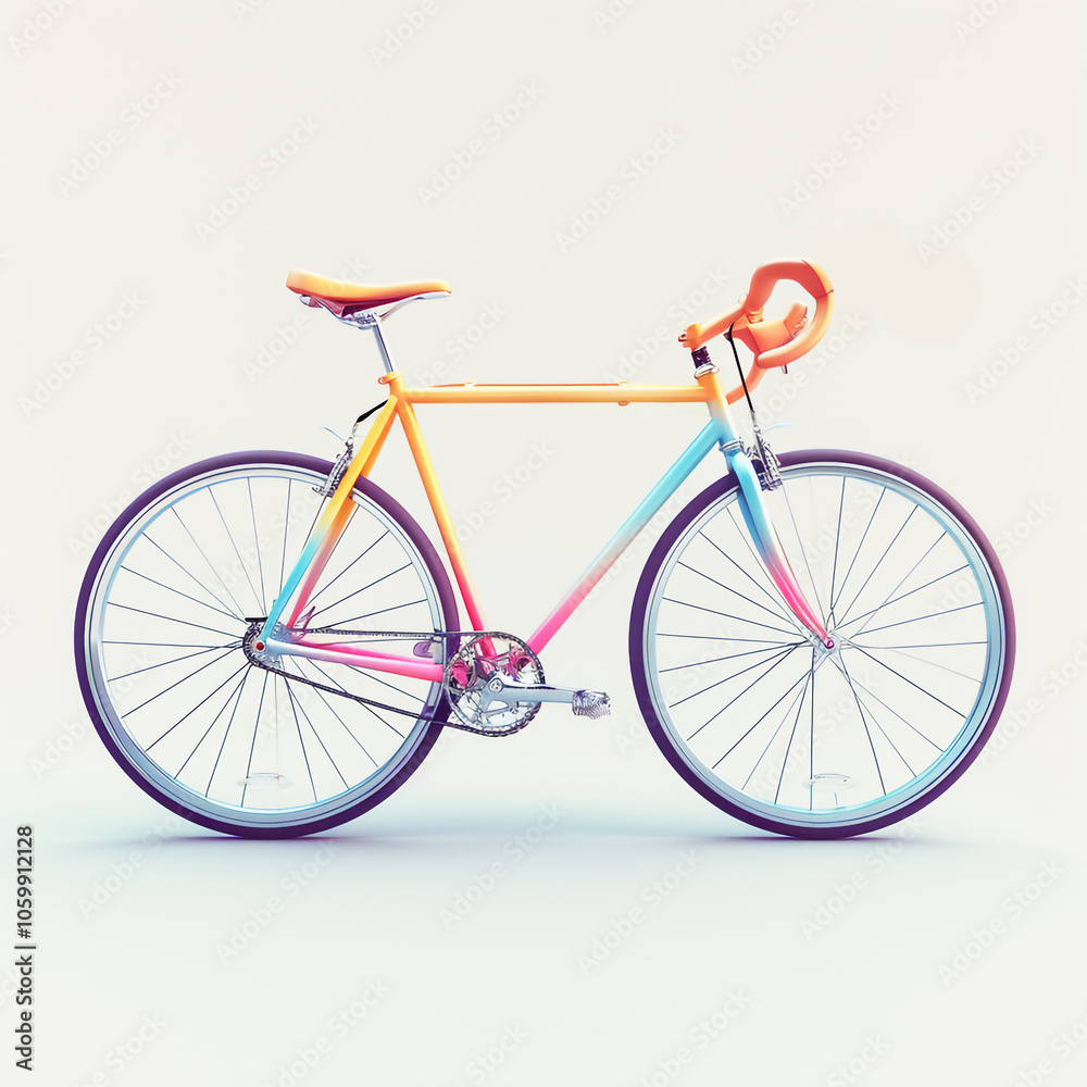 Fototapeta premium bicycle on white background