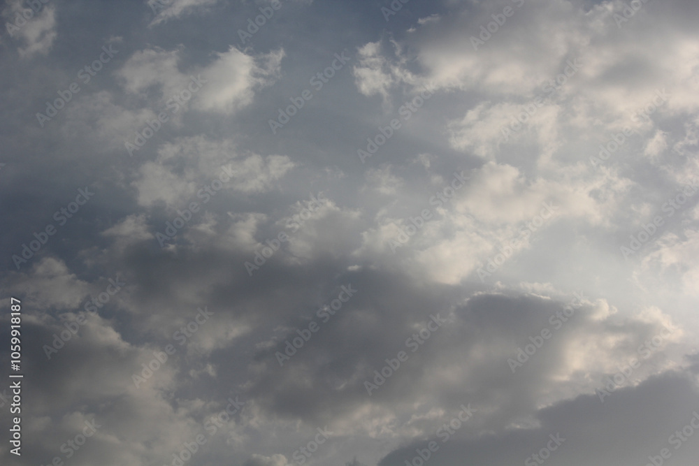 clouds with blue sky background at afternoon	