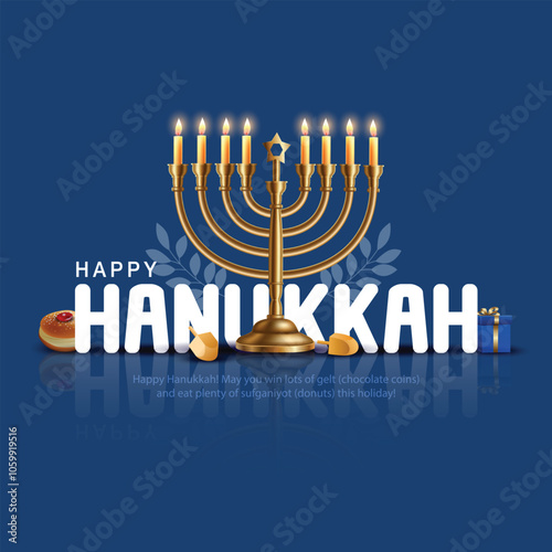 Israel celebrating happy Hannukah festival. creative abstract vector illustration design.