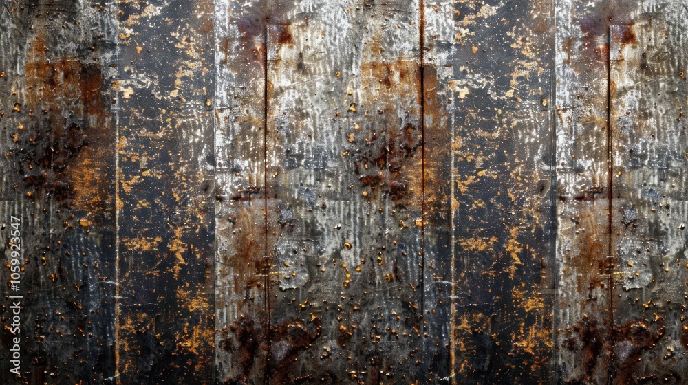 Fototapeta premium Grunge metal texture background with rust and scratches.