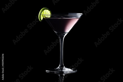 Elegant Cosmopolitan Cocktail on Dark Background