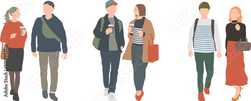 おしゃれな若い男女