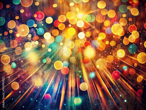 Vintage Abstract Colorful Light Patterns - Artistic Retro Photography with Vibrant Hues and Unique Textures for Stunning Visuals and Creative Projects